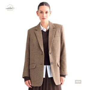 Oversized Wool Blazer Classic Chic Tailored Work Weekend Layering Piece